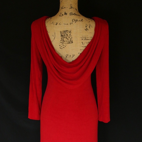 Red Sexy Slinky Vintage Jessica Howard Dress sz 6 - Picture 5 of 6